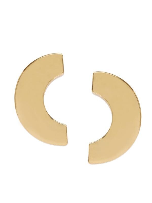 Ayesha Gold Metal Geometric Oversized Studs For Women JioMart