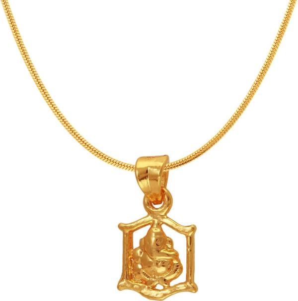 Mahi Gold Plated Alloy, Brass Ganpati Pendant For Men & Women JioMart