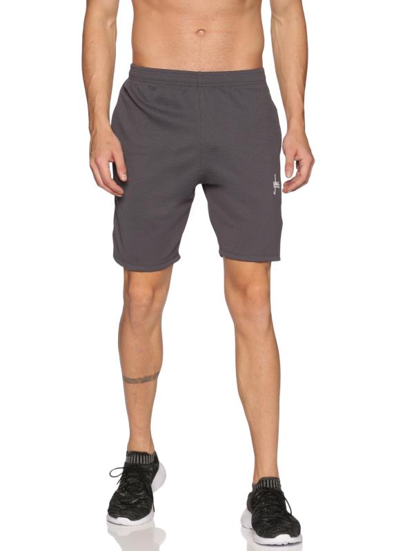 YHA Mens Grey Navy Solid Gym Shorts (Pack of 2) JioMart