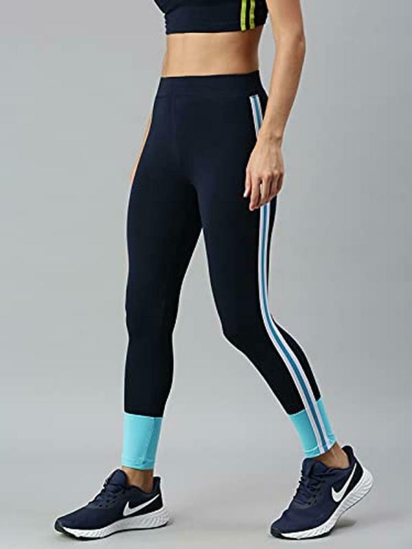 De Moza Women Navy Blue Cotton Leggings JioMart