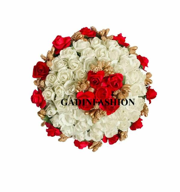GADINFASHION Multicolor Womens Artificial Flower Full Juda Bun Hair