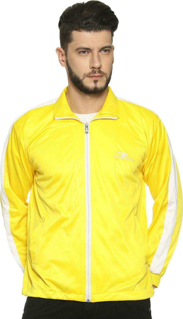 HPS Sports Men Yellow Polyester Solid Jacket (XXL) JioMart
