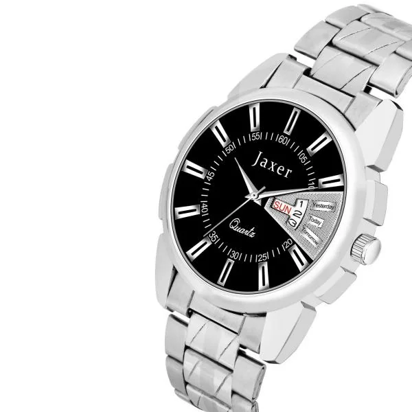 Jaxer Black Dial Day & Date Functioning Analog Men's Watch JioMart