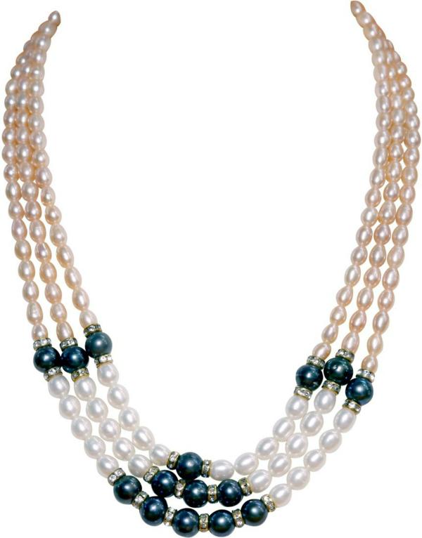 Classique Designer Jewellery Mother of Pearl Jewellery Set (Multi Color