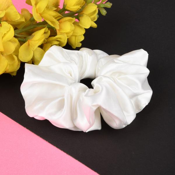 NNR Satin Silk Large Hair Scrunchies For Girls And Womens, Satin Silk Hair Tie, Pack Of 3Pcs