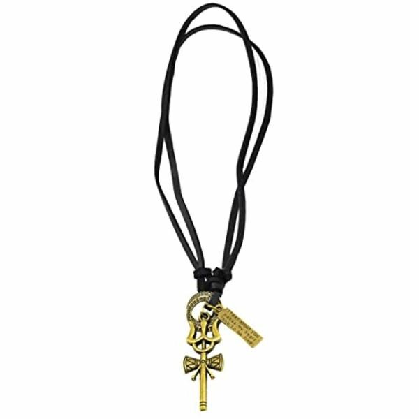 morir Bronze Plated Brass Shiva Mahadev Trishul Trident Damru Pendant