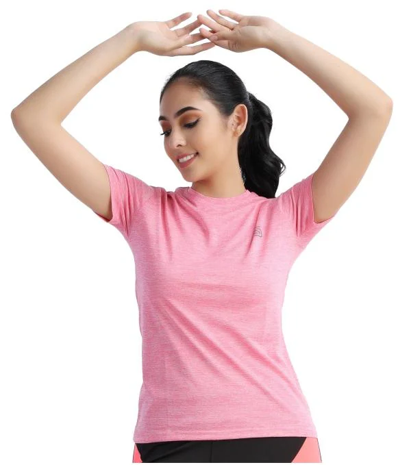 Half Sleeves DryFit Moisture Wicking Polyester Lycra Blend Round Neck TShirts for Women JioMart