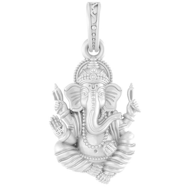 Akshat Sapphire Pure Silver God Ganesh Pendant Suitable For Men and Women JioMart