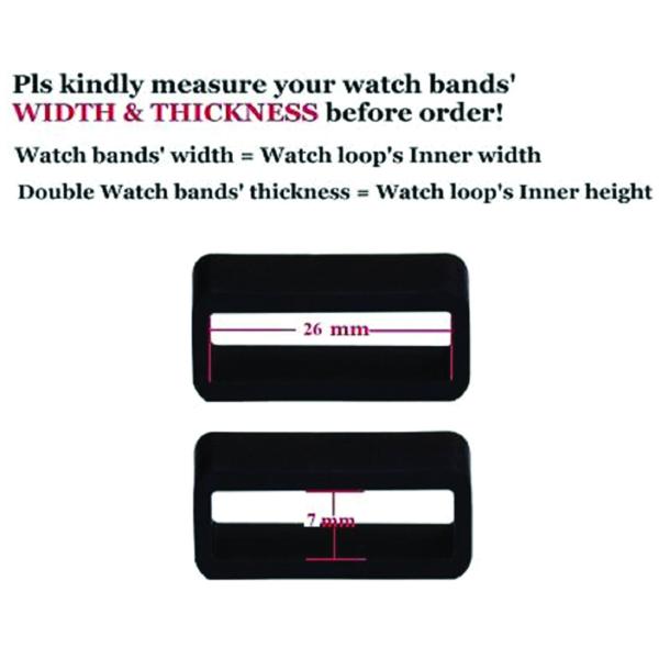 Men's Rubber Silicone Watch Band Watch Strap Loops/Keepers Holder