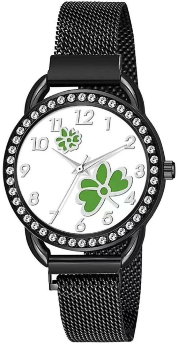 Bolun Analog White Dial Black Strap Watch For Women JioMart