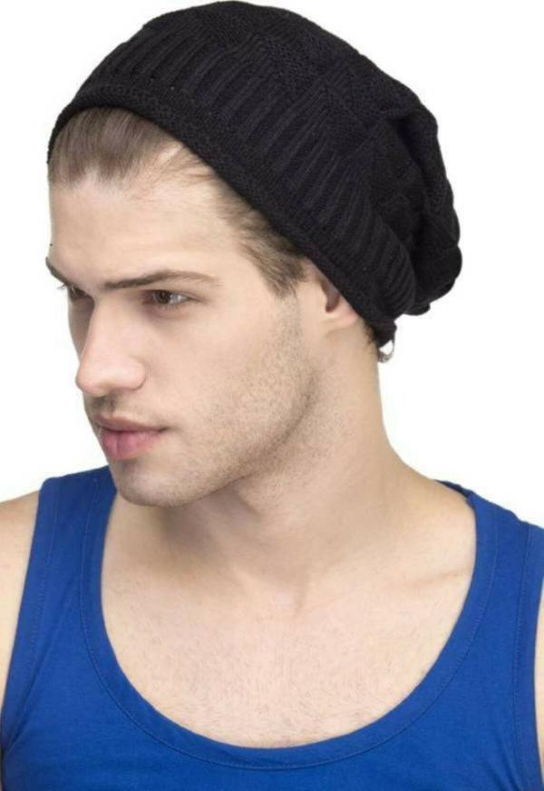ALAMOS Mens Black Wool Blend Cap JioMart