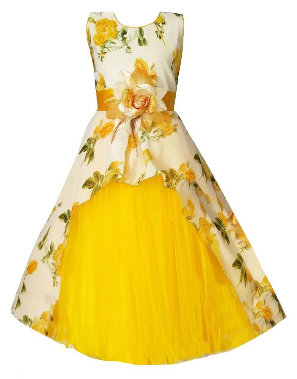 My Lil Princess Girls Cute Pastel Yellow Dress for Girls JioMart