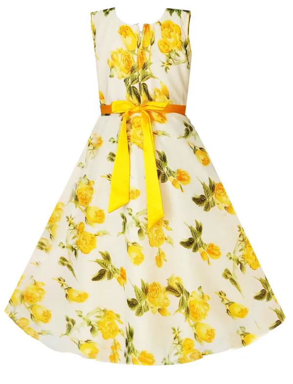 My Lil Princess Girls Cute Pastel Yellow Dress for Girls JioMart