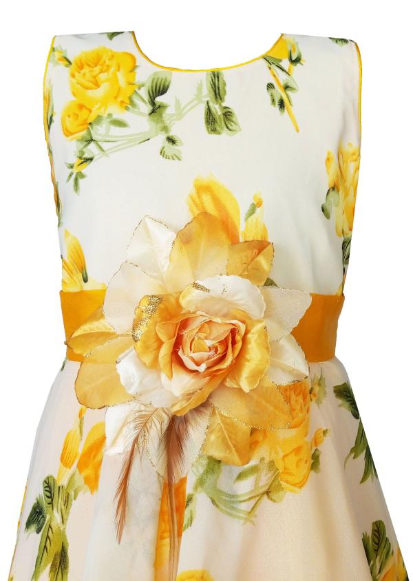 My Lil Princess Girls Cute Pastel Yellow Dress for Girls JioMart