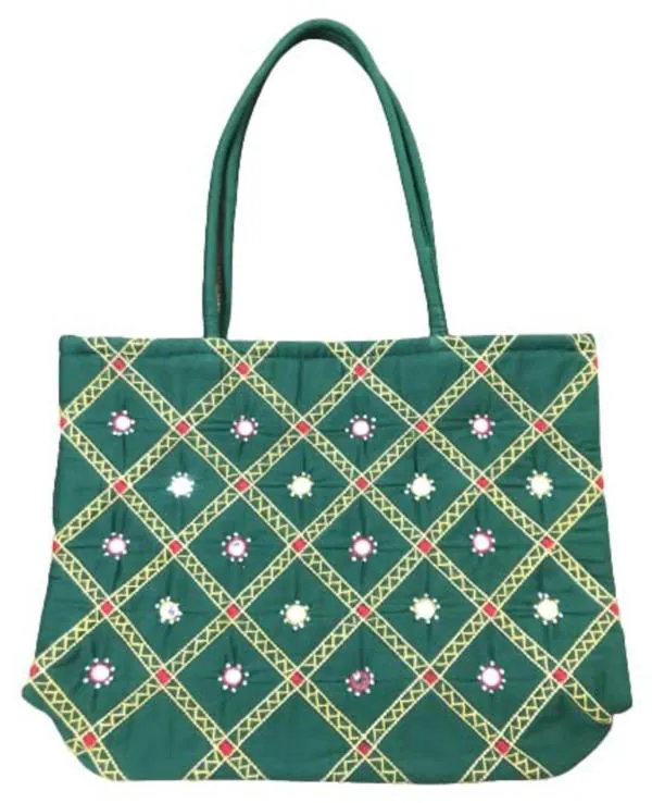 SriAog Handicrafts Women Green Handbag JioMart