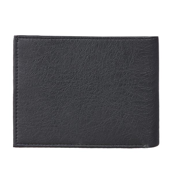 Kara Black Bifold Faux Leather Wallet for Men with DeAttachable Card