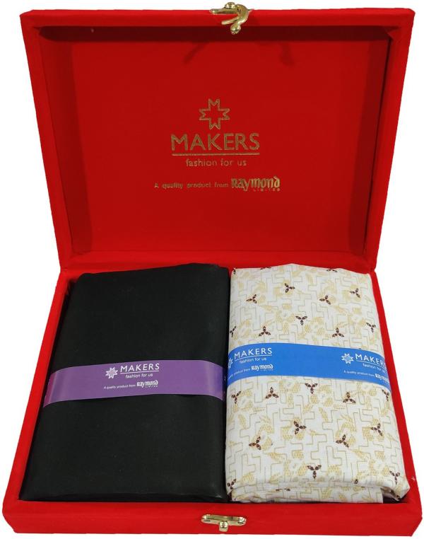 Raymond Men Multicolor Printed Cotton Polyester Blend Shirt And Trouser