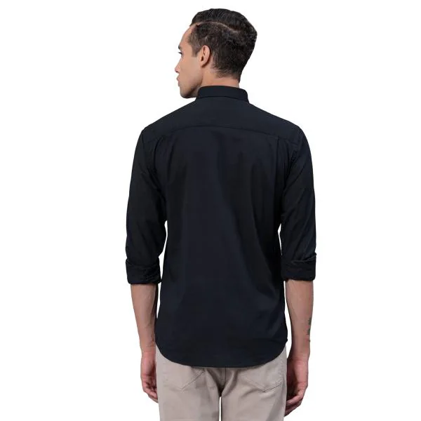 Red Tape Black Solid Pure Cotton Men's Shirt JioMart