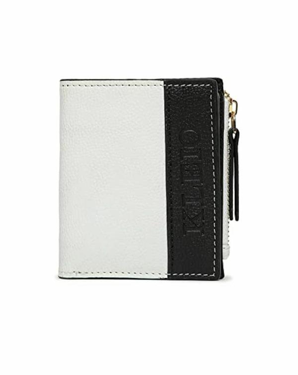 Kleio White And Black Faux Leather Women's Wallet JioMart
