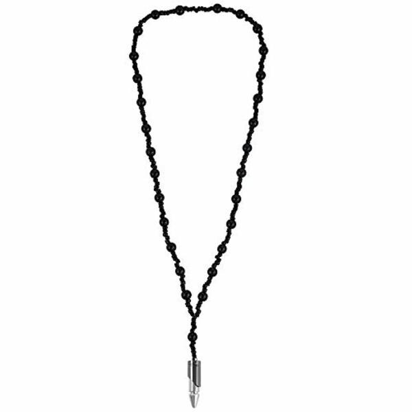 morir Stainless Steel Bullet Shape Rosary Bead Mala Pendant (Men and