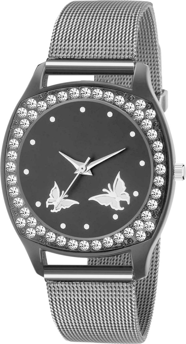 TRUE COLORS Analog Black Dial Silver Strap Watch for Women JioMart