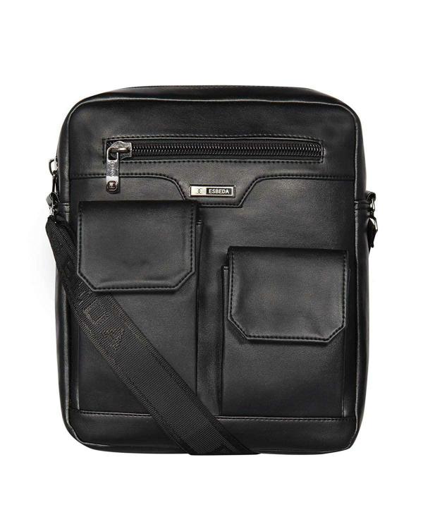 ESBEDA Black Color Solid Camaro Crossbody Sling bag For Men (Camaro