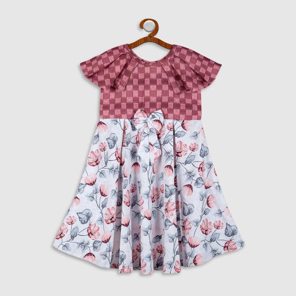 MYY Girls ALine Floral Printed Cap Sleeve Frock JioMart