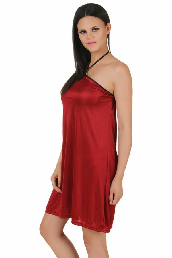 Fasense Women Satin Nightwear Sleepwear Short Nighty, DP081 JioMart