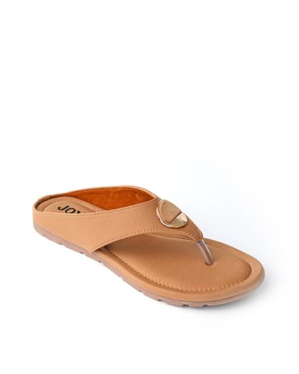 Joytouch Women Flat Sandals (Beige) JioMart