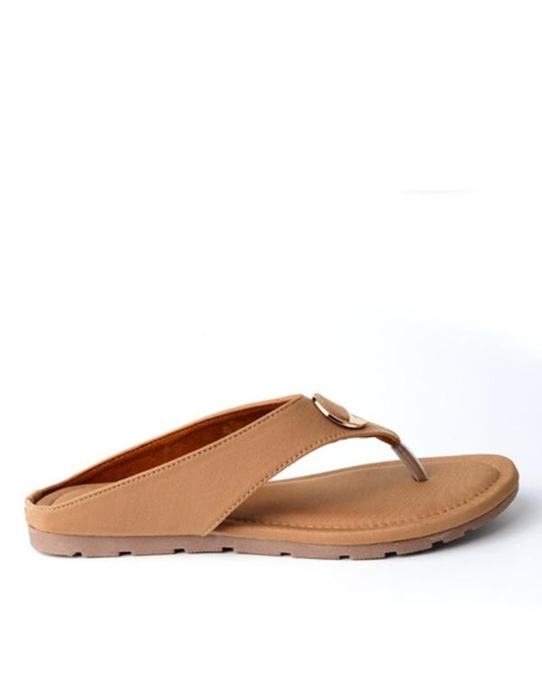 Joytouch Women Flat Sandals (Beige) JioMart