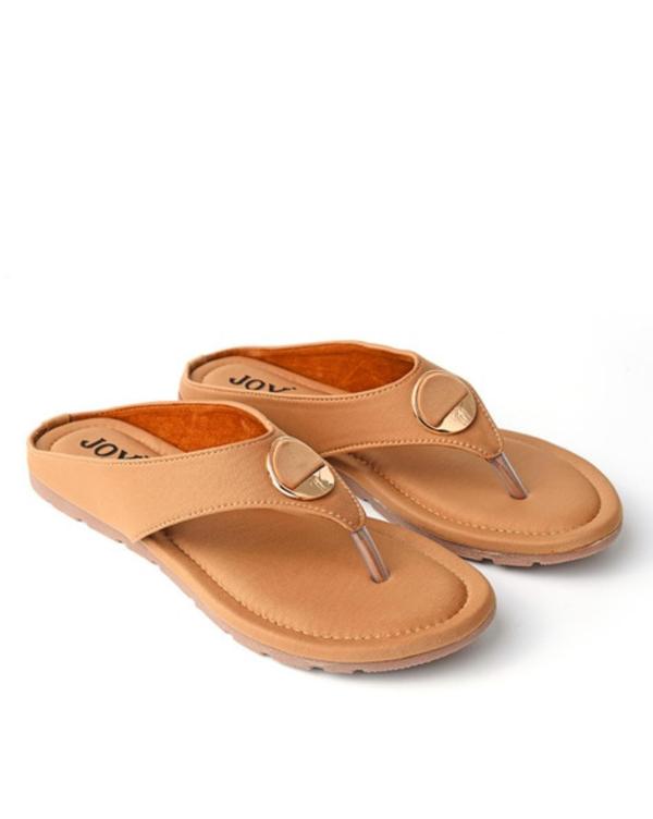 Joytouch Women Flat Sandals (Beige) JioMart