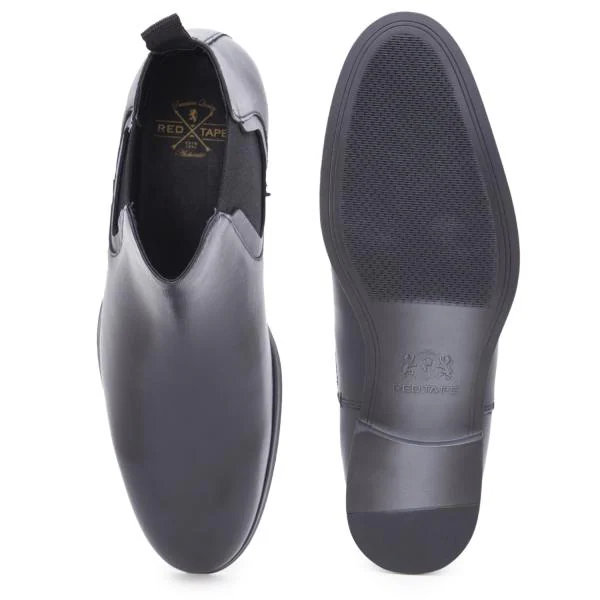 Red Tape Men Black Chelsea Boots JioMart