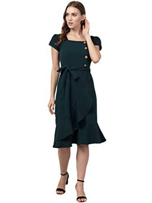 Vogue tantra Women Green Dresses (S) JioMart