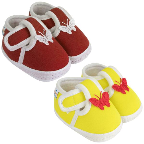 Neska Moda 12 To 18 Months Set of 2 Pair Velcro Baby Booties JioMart