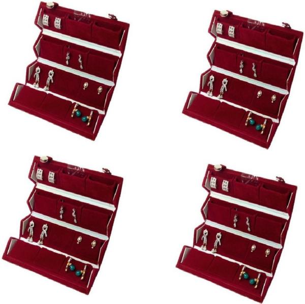 Addyz Paperboard Maroon Vanity Box (Pack of 4) JioMart