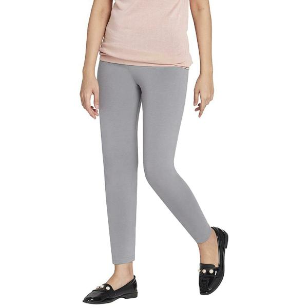 Go Colors Women Grey Solid Stretch Leggings JioMart