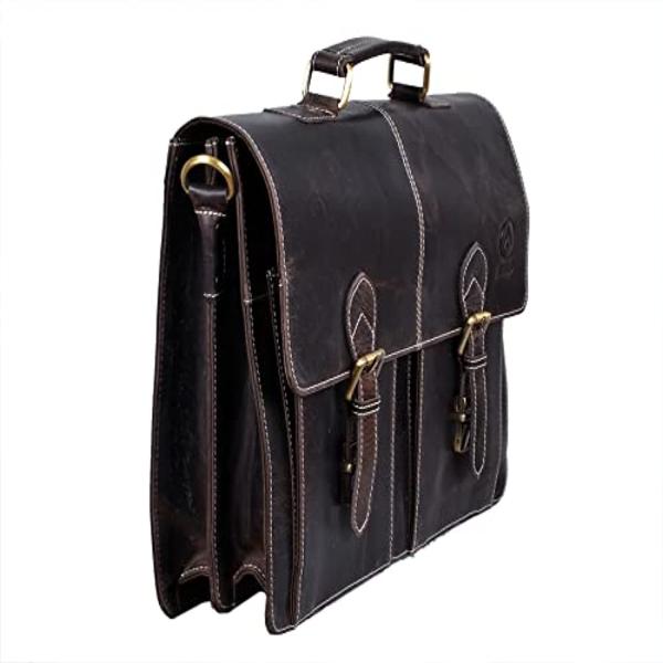 MB01 ADAMS Brown Leather Laptop Messenger Bag JioMart