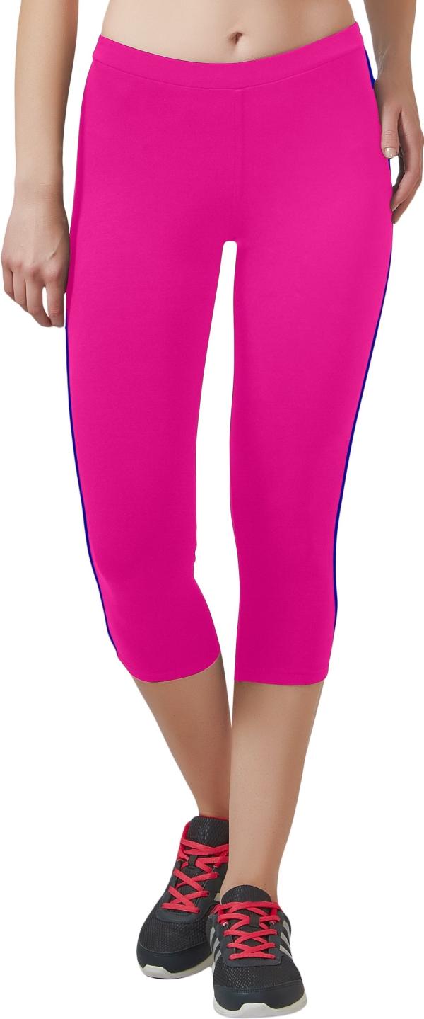 Lactra Essential 3/4 Track pant Magenta Yoga Gym Workout & Active