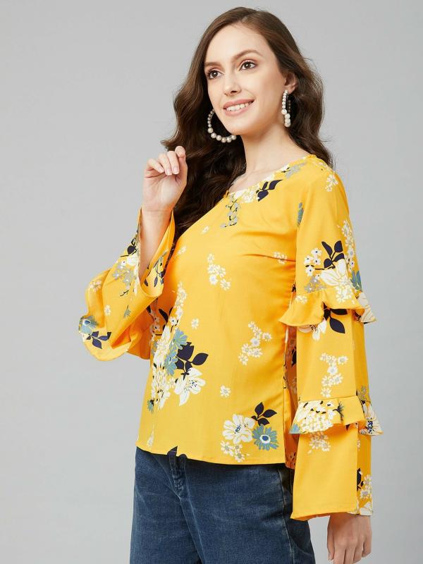 Rare Women Yellow Floral Top JioMart