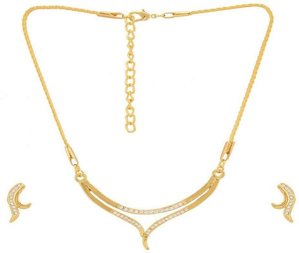 Mahi Women Gold Plated Alloy Jewellery Set (Gold) JioMart