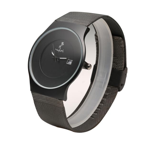 Sylvi Black Dial Stainless Steel Strap Analogue Date Function Wrist