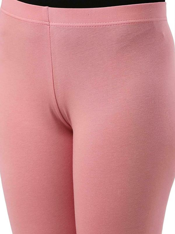 Go Colors Women Pink Solid Stretch Leggings JioMart