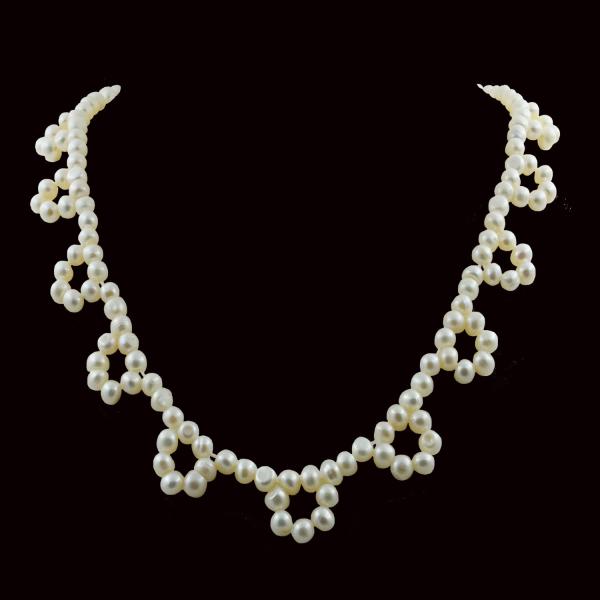Surat Diamond Jewellery Real Freshwater Pearl Necklace for Women