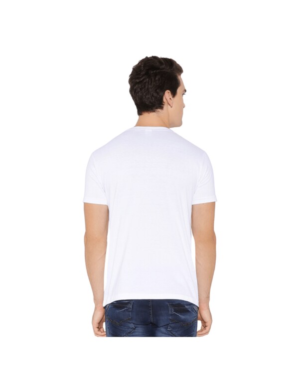 Men Solid Round Neck WhiteTShirt JioMart