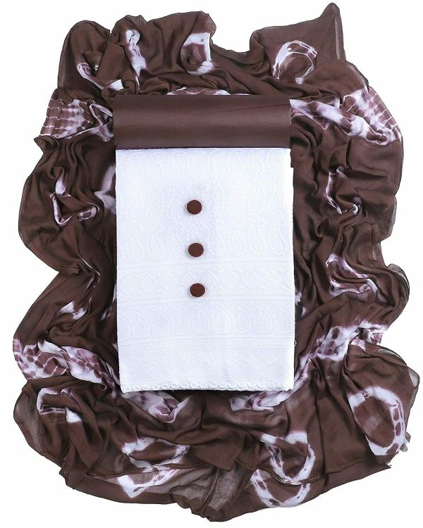 Sun Fashion And Lifestyle Women Coffee Lucknow Chikankari Cotton 