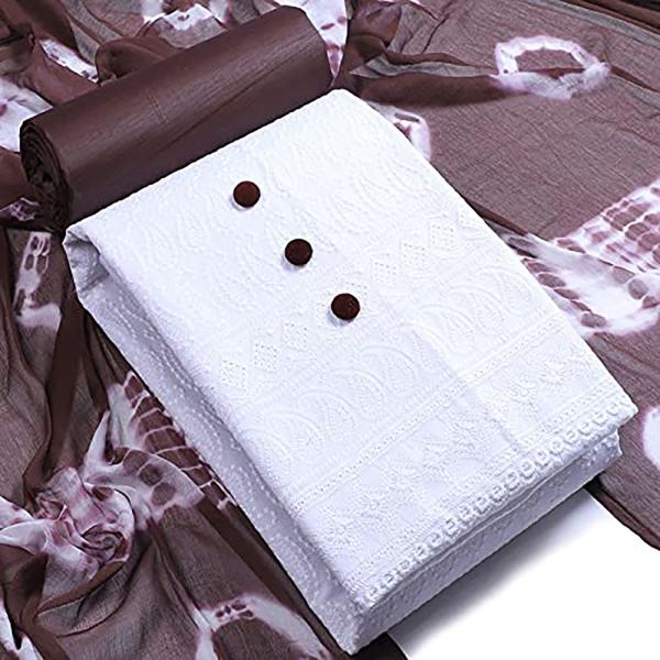 Sun Fashion And Lifestyle Women Coffee Lucknow Chikankari Cotton 