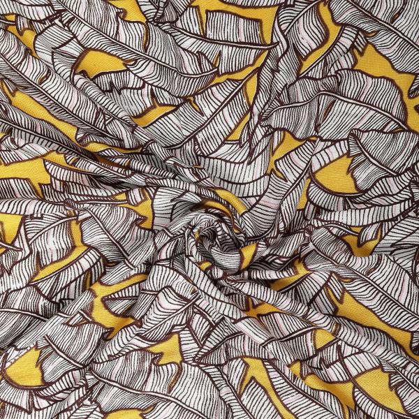 Wicked Stitch Womens White Leaves Printed 100 Percent Viscose Palm