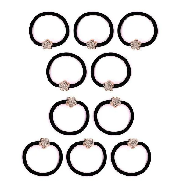 HONBON Black Rubber Hair Rubber Bands Women and Girls (Pack of 150