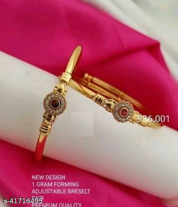 MISHWA Gold, GoldPlated Brass Bangle for Women (Pack of 2) JioMart