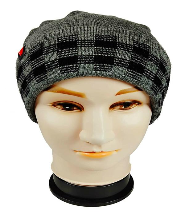 Warmzone Men Grey Acrylic Blended Winter Cap JioMart